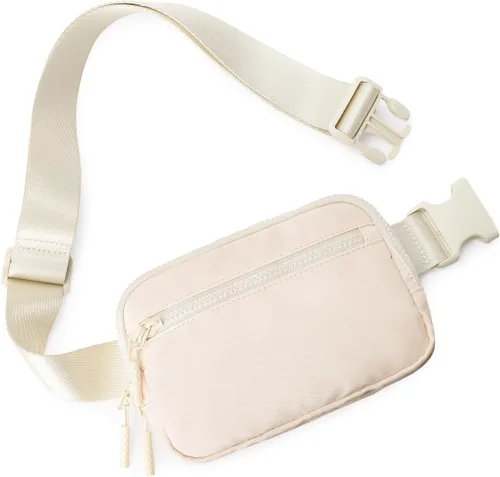 Miniatura 78 de WESTBRONCO Riñoneras para mujeres y hombres, bolsa para cinturón con bolsillos con cremallera, riñoneras modernas, bolsas cruzadas ligeras de 1