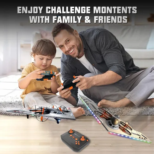 Miniatura 5 de A ALPHA Avión a control remoto 3 en 1, avión de control remoto – Aire, tierra y agua RC Avión de combate Jet Drone juguete para niños y adultos