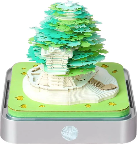 Miniatura 11 de Calendario de piezas de tiempo 2026, bloc de notas 3D, arte de papel, árbol romántico, calendario de arte 3D, bloc de notas de bricolaje, decoración
