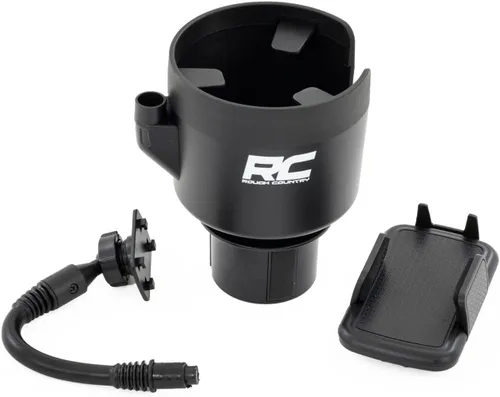 Miniatura 9 de Rough Country Soporte para teléfono y taza expansible 2 en 1 - J5054, negro, 2.69 pulgadas - 3.9 pulgadas de diámetro