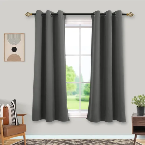 Miniatura 53 de Mrs.Naturall Cortinas Azul Real para Dormitorio, Cortinas Opacas Cortas Medianas Azul Cobalto para Cocina Decoración de Habitación de Adolescentes