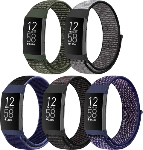 Miniatura 9 de Correas de reloj de nailon compatibles con Fitbit Charge 4/Charge 3/SE, pulsera de repuesto transpirable suave para deporte, correa con banda