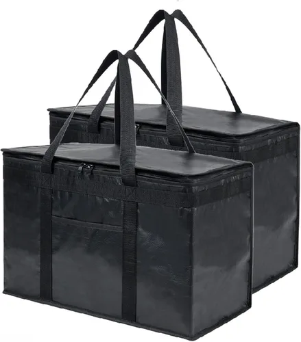 Miniatura 11 de NZ home Bolsa de enfriador XXL PRO aislada y duradera para entrega y compras de comestibles con cremallera superior, para calentar alimentos