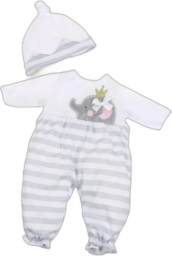 Miniatura 8 de JC Toys Berenguer Boutique Traje de muñeca bebé Vestido de rayas rosas con falda de tul, pantalones cortos, diadema y botines, se adapta a