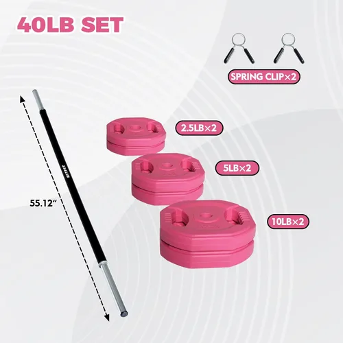 Miniatura 3 de RitFit Adjustable Barbell Weight Set for Weightlifting and Strength Training in Home&Gym