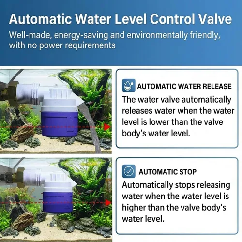 Miniatura 5 de Válvula de flotador de control automático de nivel de agua de 1 pulgada de entrada lateral, válvula de flotador para tanque de agua, piscinas