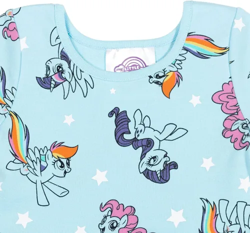 Miniatura 6 de My Little Pony Vestido de manga corta de rizo francés para niñas