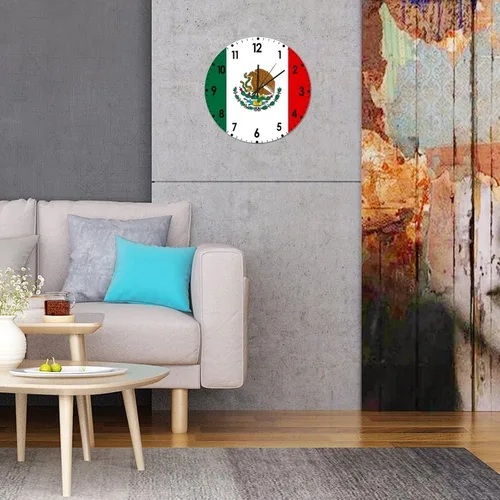 Miniatura 778 de Cheyan Reloj de pared con bandera de Canadá de 12 pulgadas, silencioso, sin tictac, de PVC, funciona con pilas, reloj redondo decorativo, regalo