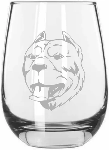 Miniatura 482 de Sakhalin Husky Dog - Copa de vino grabada personalizada de 15.25 onzas sin tallo