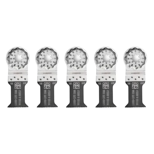 Miniatura 11 de Fein Starlock Plus 63502161260 - Hoja de sierra de larga duración con corte E, corte de precisión para madera, paneles de yeso y plásticos