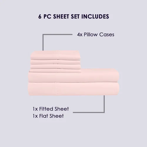 Miniatura 4 de Pizuna Sábanas de satén puro de 100 % algodón de fibra larga de 800 hilos, color rosa claro, con bolsillo profundo de 15 pulgadas 41 Rosa Claro