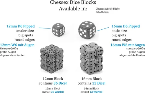 Miniatura 5 de Chessex Juego de 12 troqueles poliédricos translúcidos, 0.630 in 6D rosa/blanco para Dungeons and Dragons (DND), juegos de rol, MTG, Pathfinder