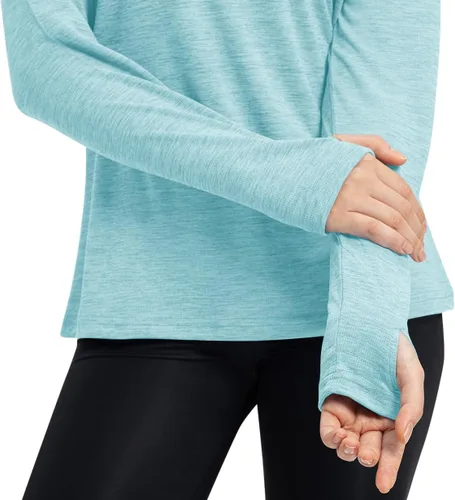Miniatura 5 de TBMPOY - Camiseta de manga larga y capucha con protección solar FPU 50 + para mujer, para pesca, senderismo, salidas al aire libre, camiseta ligera