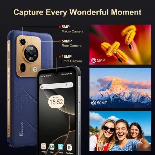 Miniatura 6 de FOSSIBOT F112 Pro 5G Smartphone resistente desbloqueado, 24GB+256GB/1TB Android 14 Teléfono resistente, 7150mAh batería teléfono celular, pantalla