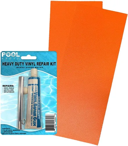Miniatura 11 de Paquete de 2 parches de reparación de vinilo azul polvo resistente de 4 x 10 para botes inflables y piscinas Azul polvoriento