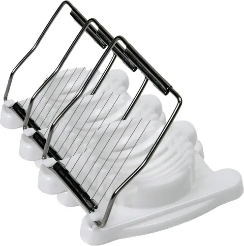Miniatura 4 de Chef Craft Básico plástico cortador de huevos, 4 pulgadas de longitud 8 alambres de acero inoxidable, blanco