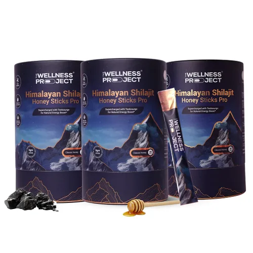 Miniatura 12 de The Wellness Project Palitos de miel Shilajit del Himalaya Pro con azafrán, miel de bosque y extracto de fenogreco Ácido fúlvico y minerales traza
