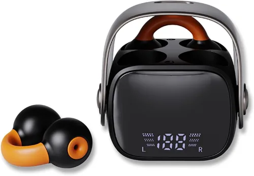 Auriculares inalámbricos con clip de oreja Bluetooth 5.3, auriculares inalámbricos abiertos, auriculares de conducción ósea, mini auriculares con