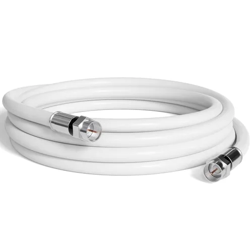 Miniatura 10 de THE CIMPLE CO Cable coaxial RG6 de 35 pies, color blanco, cable coaxial de cobre sólido con conectores, F81/RF, coaxial digital para audio/video, TV