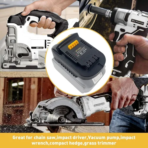 Miniatura 7 de Adaptador de batería MT20DL para Makita para Dewalt, para batería Makita de 18 V Convertir a para herramientas eléctricas Dewalt 20V (sin batería)
