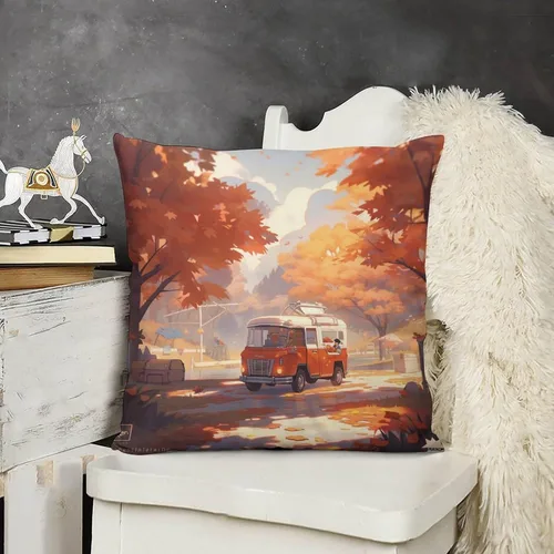 Miniatura 14 de Fundas de almohada para sofá de 12 x 12 pulgadas, diseño cuadrado de otoño y granja campestre, suave, estampado de doble cara, fundas decorativas