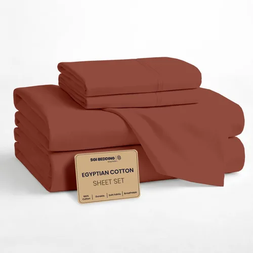 Miniatura 19 de SGI bedding Sábanas 100% algodón egipcio tamaño individual – Sábanas refrescantes, ropa de cama blanca suave y transpirable, ropa de cama de lujo