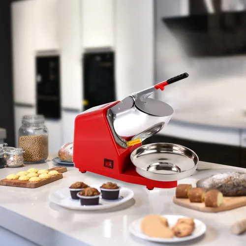 Miniatura 4 de Yahpetes Máquina eléctrica de hielo raspado, 1 pieza, trituradora de hielo eléctrica de doble cuchilla, máquina para hacer conos de nieve, 187