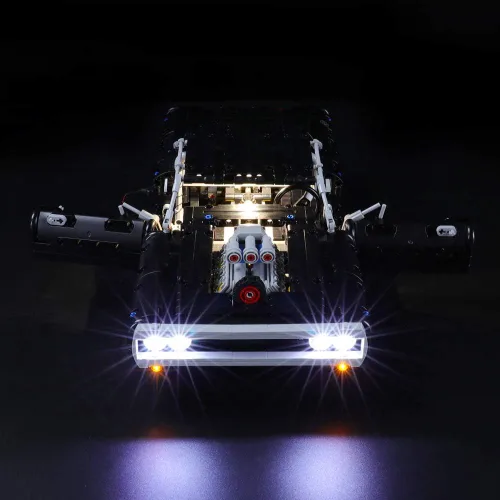 Miniatura 6 de BRIKSMAX - Kit de iluminación LED para Dodge Charger Technic Fast & Furious Dom, compatible con el modelo de bloques de construcción Lego 42111,