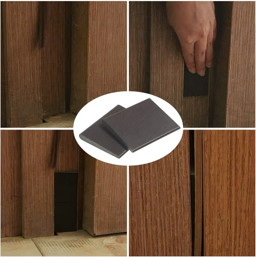 Miniatura 3 de Zonon 20 sellos autoadhesivos para esquinas de puerta, burletes para marco de puerta, espuma de esquina para protección contra la intemperie, Marrón