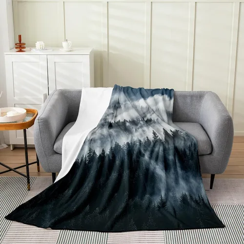 Miniatura 22 de Erosebridal Manta de hojas para niños, niñas y hombres, manta de forro polar colorida, manta de cama de hojas de mandala bohemio, 30 x 40 pulgadas