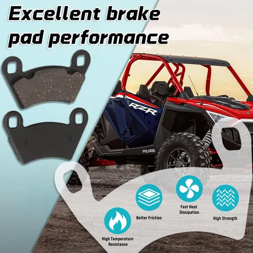 Miniatura 3 de 2 pares de pastillas de freno traseras o delanteras para Polaris Ranger 500 570 700 800 900 RZR 800 900 XP Ranger 700 accesorios 800 XP Crew Diesel