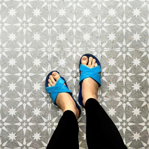 Miniatura 2 de Plantilla de azulejos Jewel – Plantilla reutilizable para suelo y azulejos para pintar – Fácil cambio de imagen de baño y cocina – Alternativa