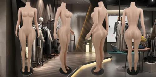 Miniatura 6 de Curvy BBL - Maniquí de cuerpo completo de tamaño grande con soporte ajustable de 65 pulgadas, base de metal, maniquí de vestido femenino realista