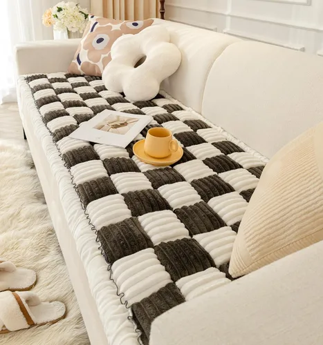 Miniatura 10 de vctops Farmhouse Buffalo - Cojín antideslizante para silla de cocina y comedor con lazos, cojín antideslizante de franela de felpa suave y mullida