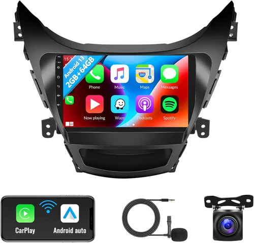Miniatura 8 de SIXWIN 1G+32G Radio de Estéreo de Coche Android para Hyundai Elantra 2011 2012 2013 con Apple Carplay Inalámbrico Android Auto Bluetooth pantalla
