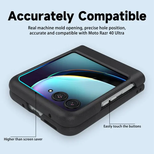 Miniatura 4 de 【Actualizada】 Funda delgada para Moto Razr Plus 2023, [parte trasera de policarbonato duro] [sensación esmerilada] [soporte de carga inalámbrica]