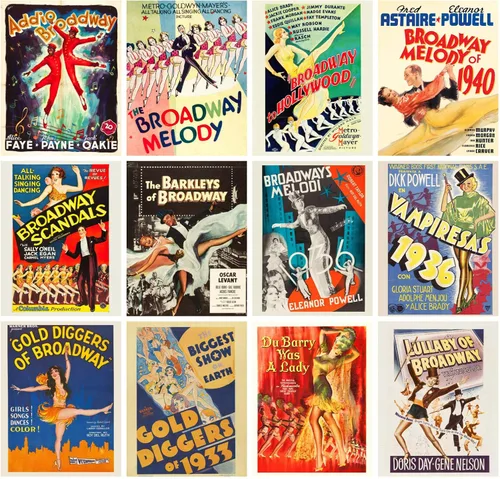 Miniatura 2 de Calendario de pared 2025 [12 páginas de 8 x 12 pulgadas] Broadway Legends: carteles clásicos de películas musicales que celebran la era dorada