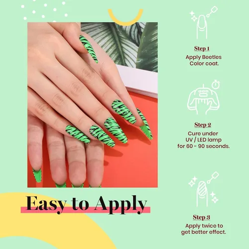 Miniatura 395 de Beetles - Esmalte de uñas de gel marrón – 0.5 onzas líquidas de esmalte de gel marrón oscuro, lámpara LED UV para uñas, regalo de manicura para I