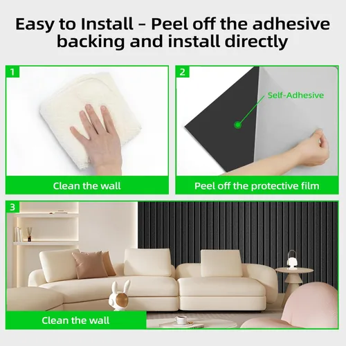 Miniatura 5 de Paquete de 5 paneles de espuma a prueba de sonido para paredes 120 cm x 60 cm Paneles acústicos grandes absorbentes de sonido, paneles de pared Pack