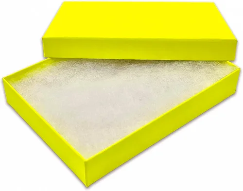 Miniatura 15 de TheDisplayGuys - Paquete de 25 cajas de regalo de cartón kraft #53 con relleno y tapa de algodón, color rosa, (5.4 x 3.9 x 1.0 pulgadas)