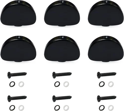 Miniatura 12 de MAXCHEER 6 piezas de metal grande forma cuadrada guitarra afinación clavija afinadores cabeza máquina reemplazos botones perilla mango punta (negro)