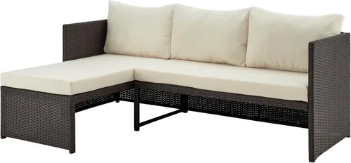 Miniatura 12 de Manhattan Comfort Menton - Juego de muebles de patio de 3 piezas, silla de salón y sofá de 2 plazas con mesa auxiliar, marco de acero envuelto