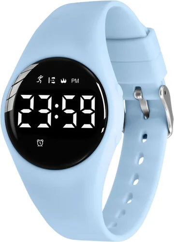 Miniatura 10 de Relojes para niños y niñas, reloj deportivo digital con contador de pasos, podómetro, alarma de vibración, sin aplicación, impermeable, rastreador