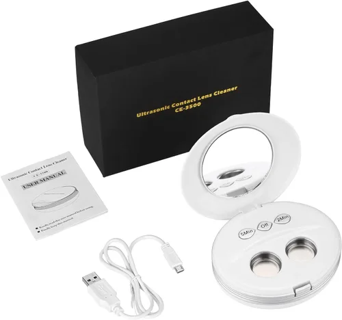 Miniatura 5 de Máquina limpiadora de lentes de contacto, limpiador ultrasónico de lentes de contacto BlumWay con cargador USB, pequeño y portátil, lente suave