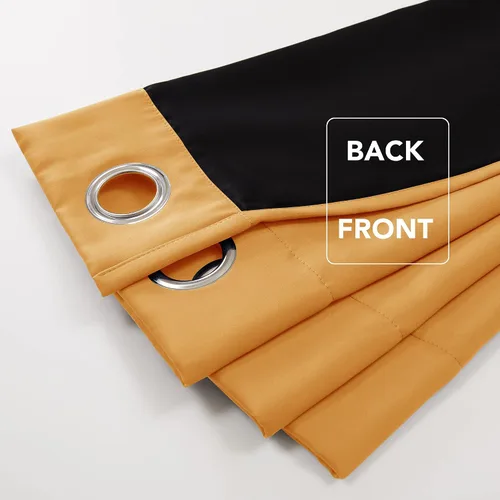 Miniatura 147 de Deconovo Cortinas opacas 100% con forro negro, cortinas con ojales aisladas térmicamente que reducen el ruido, doble capa para oscurecer