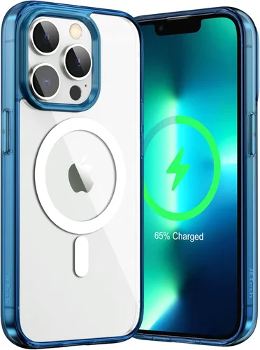 Miniatura 8 de JETech Funda magnética para iPhone 13 Pro Max de 6.7 pulgadas, compatible con carga inalámbrica MagSafe, a prueba de golpes, parte trasera Negro