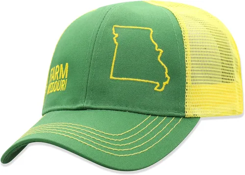 Miniatura 3 de John Deere Sombrero de malla para niños pequeños con contorno del orgullo estatal de la granja