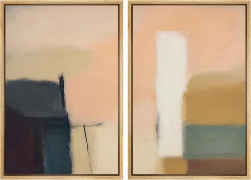 Miniatura 66 de SIGNWIN Lienzo enmarcado para pared, juego de arte sereno de paisaje de pantanos, ilustración rústica, arte moderno, minimalismo, decorativo