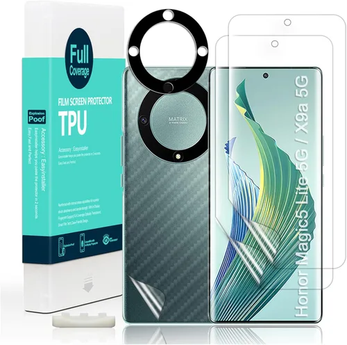 Miniatura 7 de Ibywind Protector de pantalla para Honor Magic 5 Pro 5G (6.81 pulgadas), paquete de 2 + 1 protector de lente de cámara + 1 película trasera