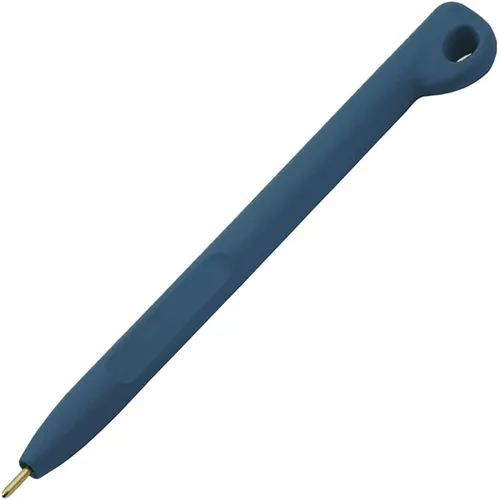Bolígrafos de metal detectables de una pieza - Bolígrafo azul estándar, tinta azul estándar, con accesorio de cordón, cantidad: 100 bolígrafos